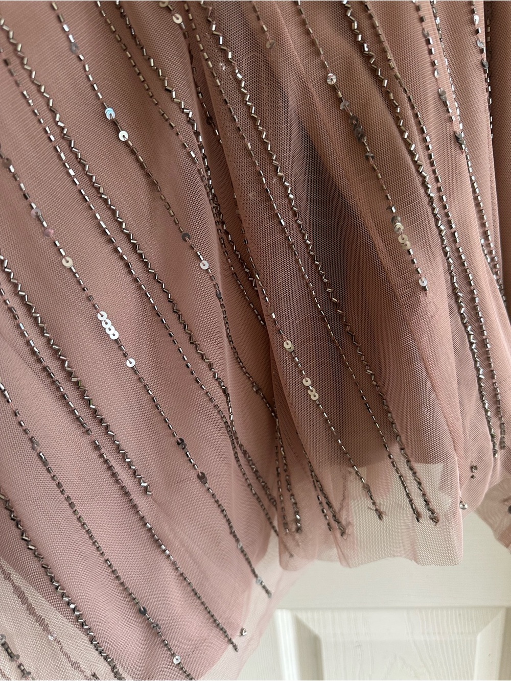 Christina Wu Mauve Beaded Evening Gown - Picture 5 of 10
